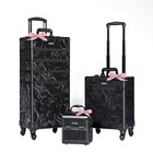 Byootique 3-Piece Makeup Train Cases Cosmetic Organizer Kit Artist CB Shadows — photo 2