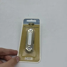 Hampton Bay Wired LED Doorbell Push Button Antique Brass Finish Lighted