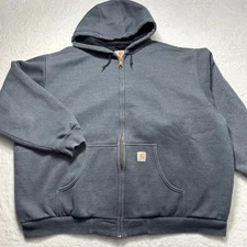 Carhartt Full Zip Hoodie Mens Sz 3XL Gray Heavyweight Thermal Lined Work J149CHH