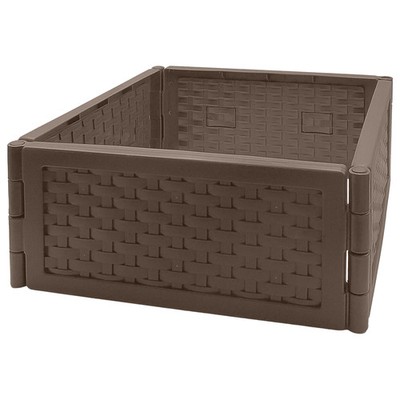 Zenport F580 Modular Raised Garden Bed, Brown
