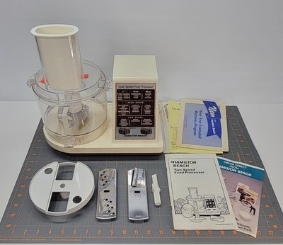 VINTAGE Hamilton Beach Food Processor Almond 702AL  Made in USA 1987 NEW!