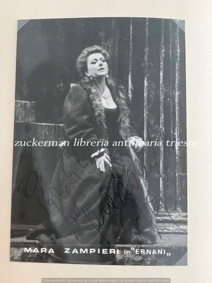 MARA ZAMPIERI in Ernani theatre photo with autograph