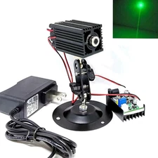 TTL 532nm 100mW 200mW Green Focusable Dot Laser Diode Module 12V Adapter Holder