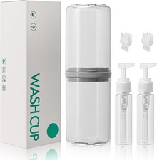 Travel Toothbrush Case with 2 Bottles, Portable Toothpaste Storage