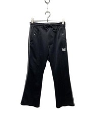 Needles Cowboy Pants Men S Black Nylon Casual Wide Fit Embroidered Design