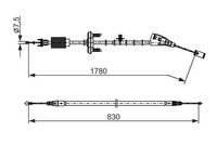 Bosch Bremsseil Seilzug Feststellbremse 1 987 482 797 FüR Peugeot 3008 Van Hdi