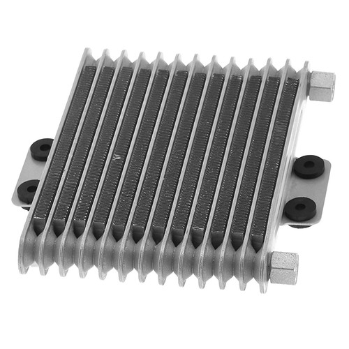 Engine Oil Cooler Silver Universal Radiator For Automobile Motorcycle - Picture 14 of 24