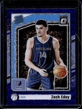 2024-25 Panini Donruss Optic Zach Edey Blue Velocity Prizm RC Rated Rookie #288