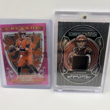 Joe Burrow ultimate 2 Pack, Rookie&stars Pink Crusade/75, Obsidian Black /100