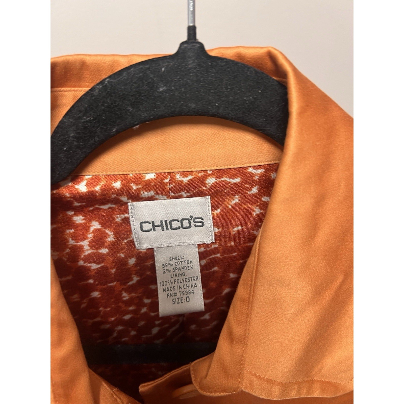 Chicos Orange Button Front Blazer Jacket Women Si… - image 2