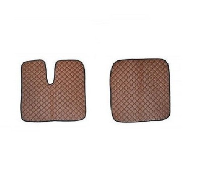 2x Brown Eco Leder Fußmatten für Mann Tgx 2010 - 2018 Zwei Drawers Lefthdrive