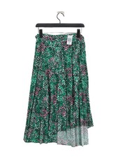 Topshop Women's Maxi Skirt UK 8 Green 100 Polyester Long Maxi