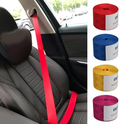 Car Color Seat Belt Replacement Renewal Webbing Fabric Racing Safety Belt Straps - Image 1 of 4