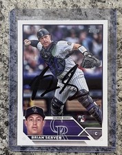 Topps Chrome Rookie Auto Brian Serven #41 Colorado Rockies Card Signed Auto. rookie card picture