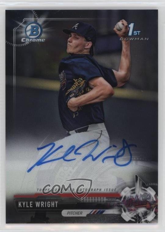 2017 Bowman Draft Chrome Draft Pick Auto Kyle Wright #CDA-KW Auto ok2