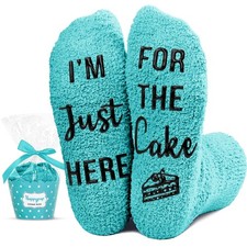 Funny Novelty Socks, Men, Women, Pickle Cake Gifts for Teens, Cute Fuzzy Socks