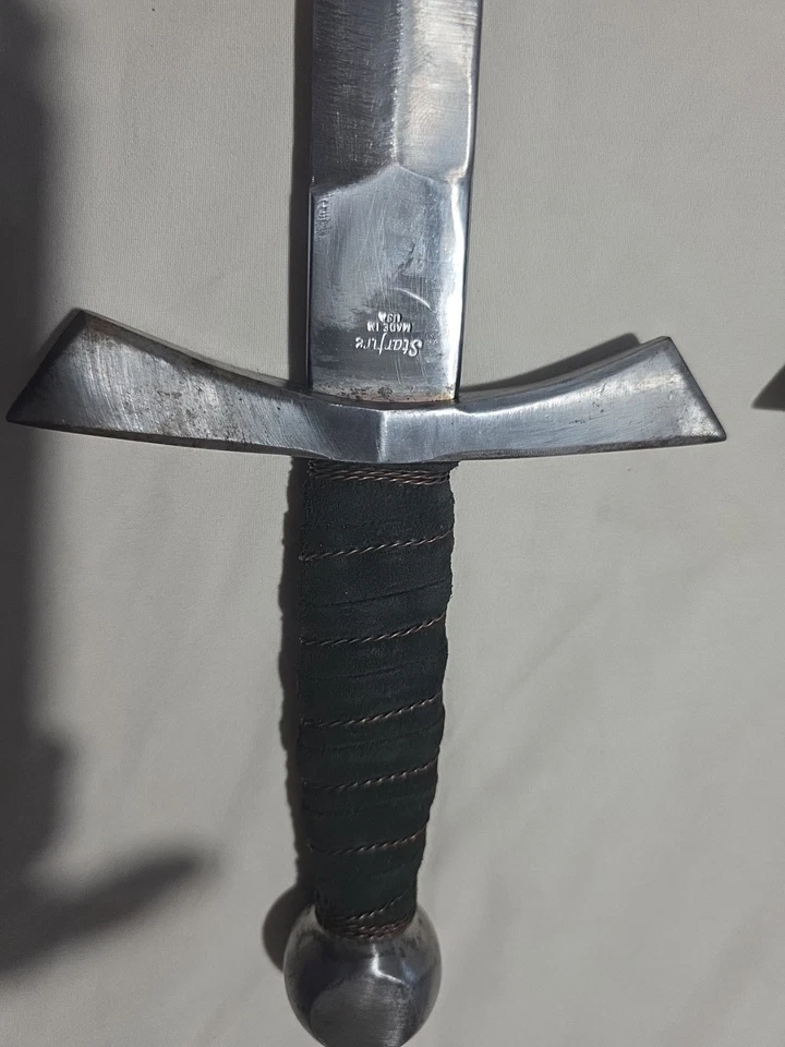 "Daga Starfire vintage de 20"" con funda de cuero". Hecho en USA. 1 lb 14,1 oz Foto 2 de 4