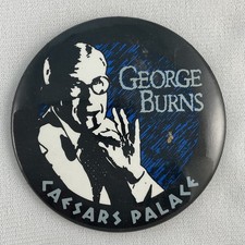 Pin-Back Button Pin #083-GEORGE BURNS-Caesars Palace-3