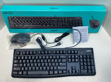 Logitech - MK120 Full-size Wired Keyboard and Mouse Bundle for USB Plug - NMIB