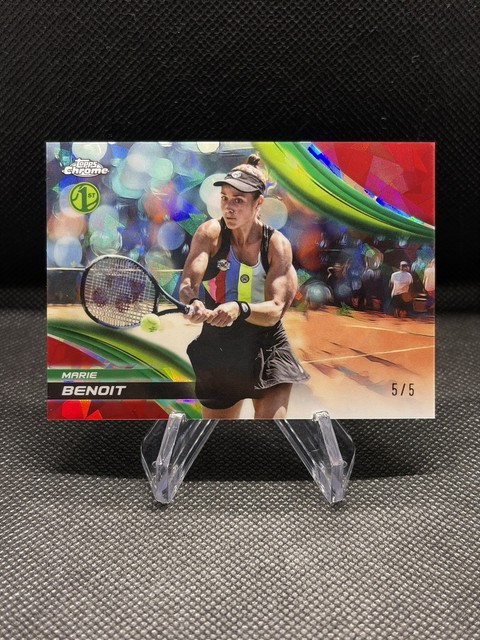 2025 Topps Chrome Tennis Sapphire Marie Benoit 1st #203 Red Sapphire 5/5