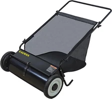 Push Lawn Sweeper,26-Inch Width,7 Cu. Ft.Hopper Capacity,4 Spinning Brushes,Adju