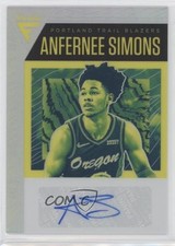 2020-21 Panini Flux Signatures Silver Prizm Anfernee Simons #FLS-ANF Auto 10gr