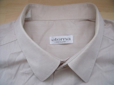 Eterna excellent Hemd 44 Hellbraun-Altrosa-Ton meliert Sehr gut #ED837