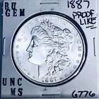 1887 BU GEM MORGAN SILVER DOLLAR UNC MS+++ U.S. MINT RARE COIN 6776