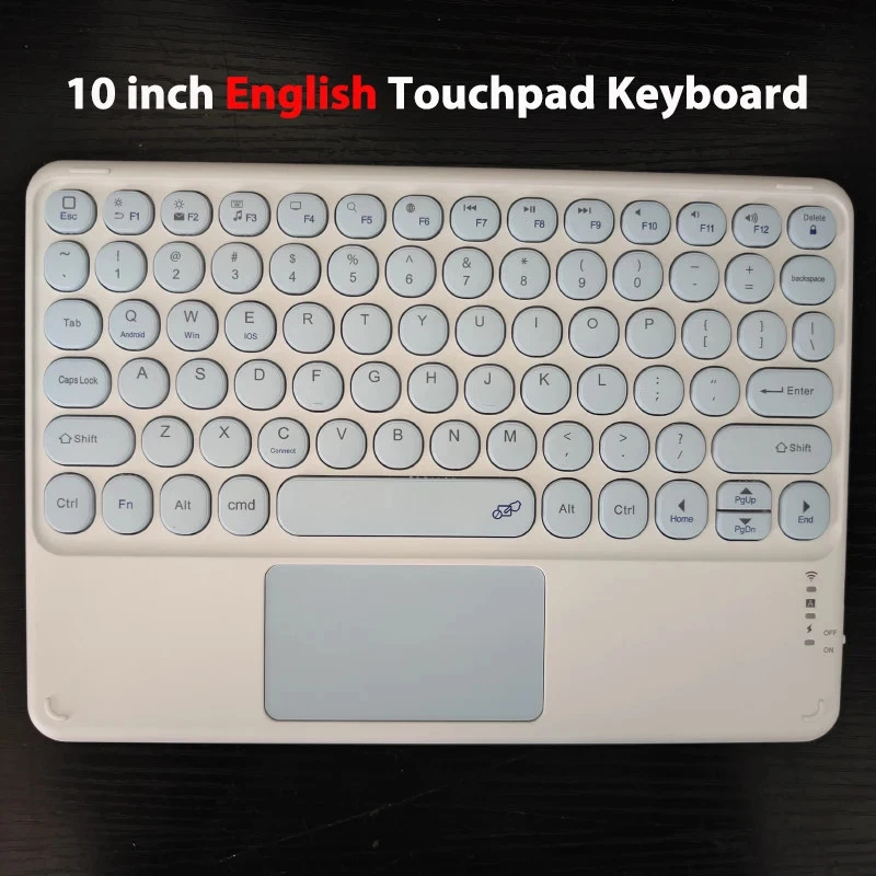 10 in Bluetooth Keyboard Spanish Portuguese Korean Hebrew Italian German Russian - Image 4 of 4
