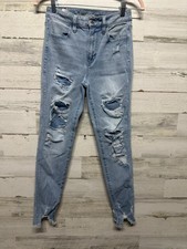 American Eagle Women's Size 4 Regular Distressed Jeggings VGUC