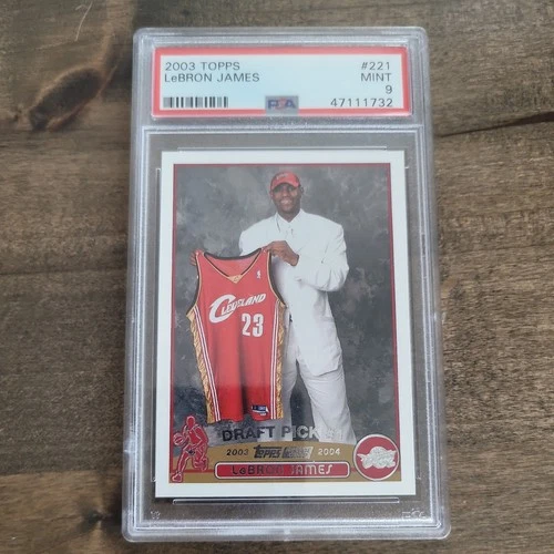 LEBRON JAMES PSA 9 🐐 2003-04 TOPPS #221 ROOKIE RC CAVALIERS 🔥🔥🔥