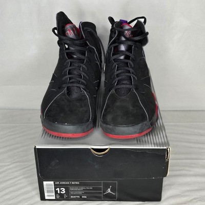 Air Jordan 7 Retro Black Red Purple Men display picture 1