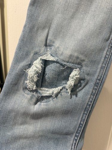 New Abercrombie Kids Boys Jeans 12 Distressed Straight Leg Blue - Picture 2 of 5