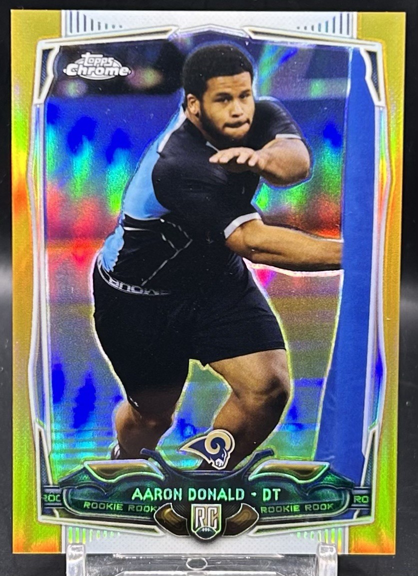 Aaron Donald 2014 Topps Chrome Gold Refractor /50 Rookie Card #175 RC LA Rams