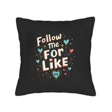 Colorful Decorative Throw Pillow Covers 18x18 Set of 2 - Playful ' Follow me 