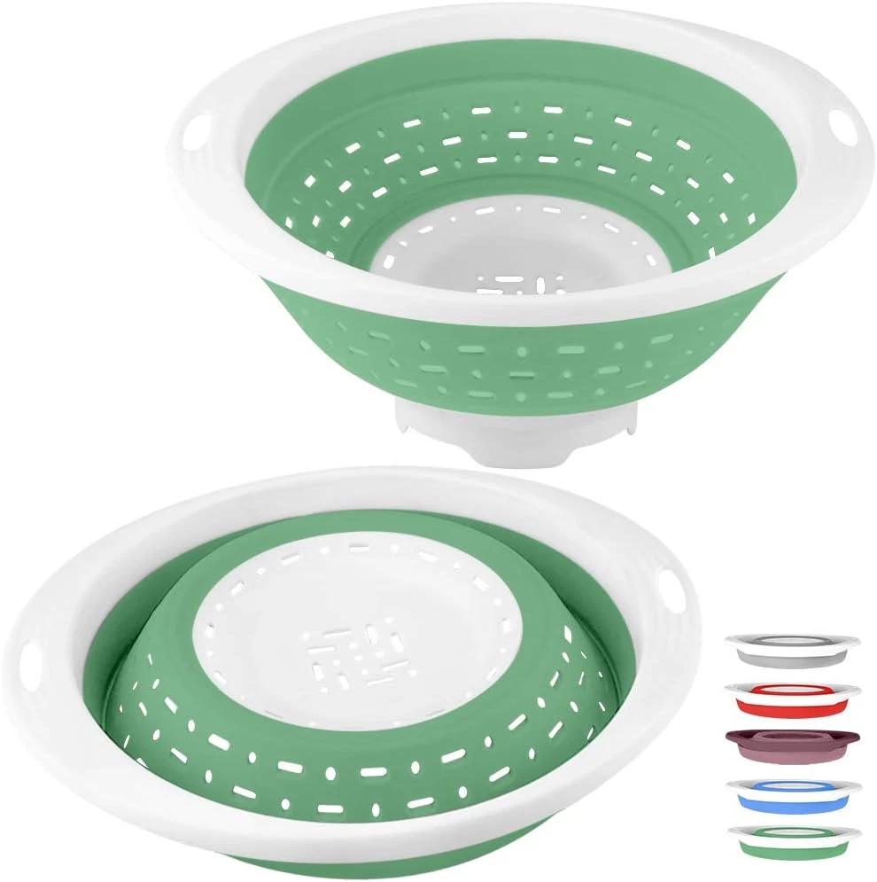 Collapsible Colander and Strainer, 5 Quart(1.25 Gal) BPA Free & Dishwasher-Safe
