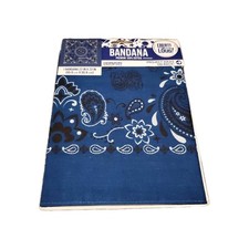 Blue Paisley Design Bandana 22"x22" 100 Cotton Horizon Group USA