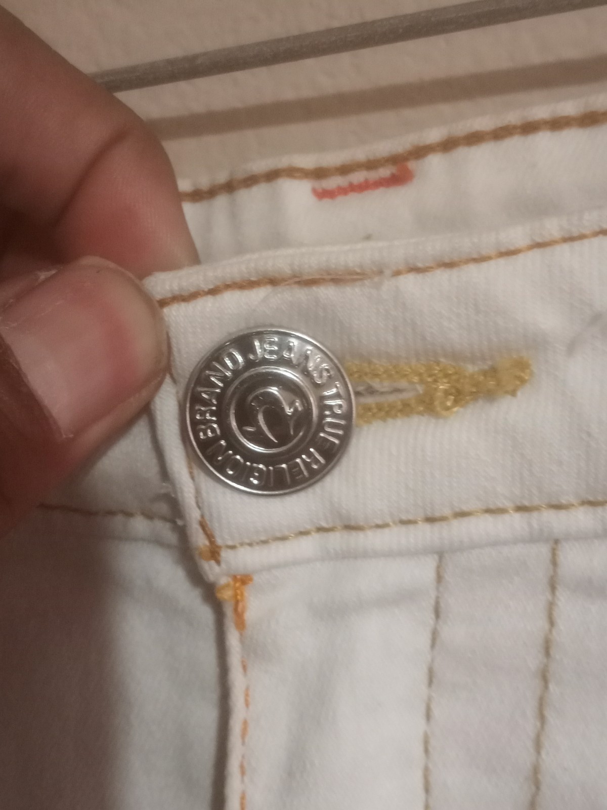 True Religion Women's White Skinny Cut-Off Low Rise Denim Jean Shorts Sz 27 thumbnail 5