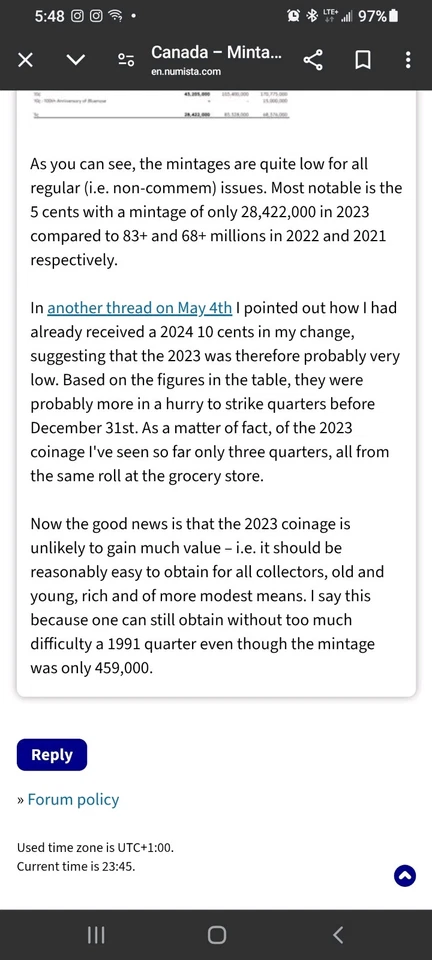 2023 Canada 25 Cent QEII last mintage Lowest Mintage Coin NGC MS-67 TOP Grade! - Image 4 of 4