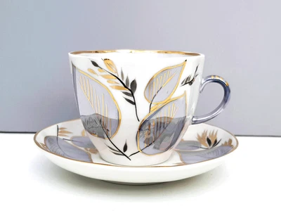 KAFFEETASSE & UNTERE Mondlicht LOMONOSOV St. Petersburg rote Marke UDSSR VINTAGE - Bild 1 von 4