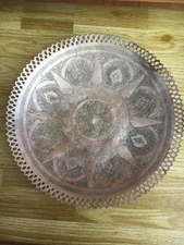 Tray Handmade Antique Oriental Interior Item