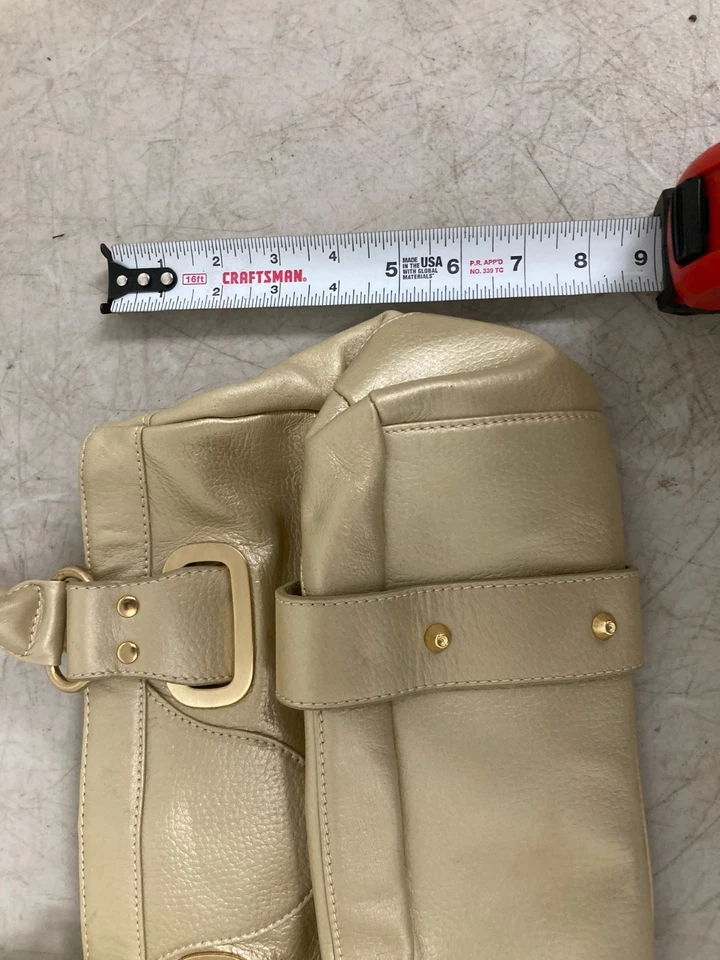 Maxx Off White Leather Shoulder Bag Purse Handbag Women's - Image 3 of 4