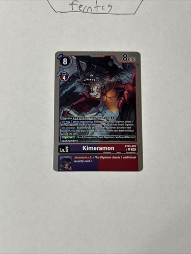 Digimon Kimeramon Scatola Non Comune Topper Rilascio Speciale Booster 2.0 Spedizione Stesso Giorno