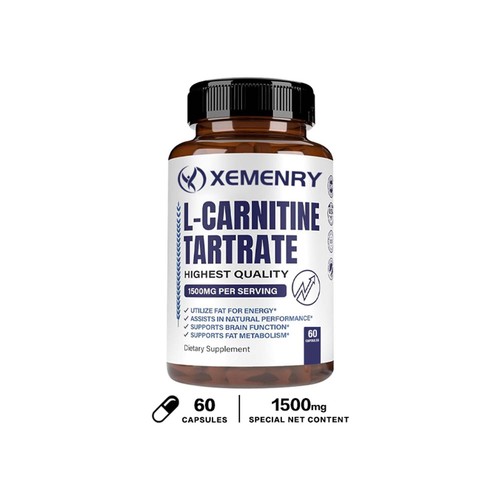 Tartrato de L-Carnitina 1500 mg - Quemador de grasa, pérdida de peso, energía, refuerzo del metabolismo - Imagen 9 de 12
