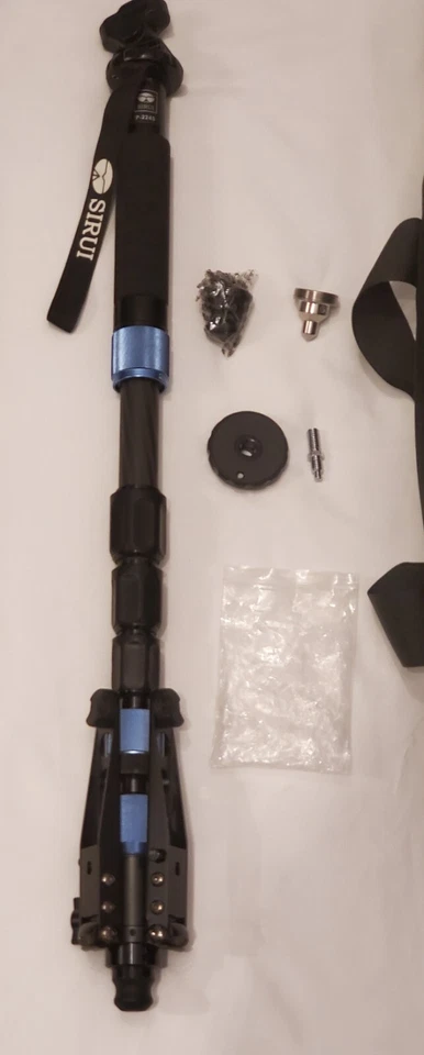 Sirui P-224S Carbon Fiber Photo Video Monopod Walking with Folding Tripod Legs - Image 2 of 4