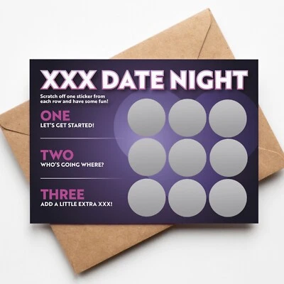 FANCY CACTUS Naughty Rude Scratch Card Date Night | Gift for Him Her | Christmas | Valentines