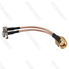 2Pcs SMA Male to Y Type 2x TS9 Male Splitter Combined Pigtail Cable RG316 25cm