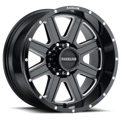 (1) 20x9 +0 Raceline 940M Hostage 8x170 Black w/Machined Face Wheel
