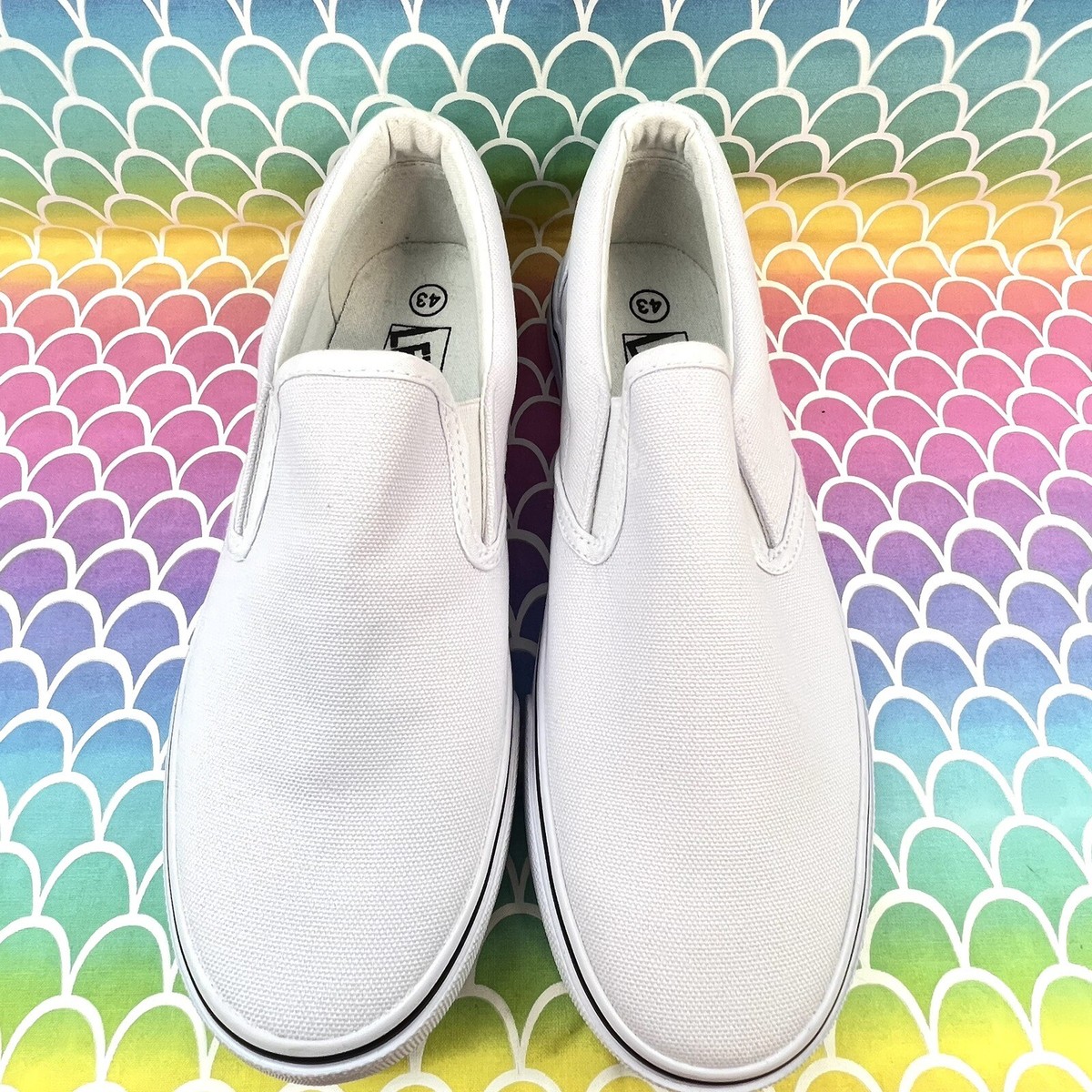 Leinier Slip On Sneakers Canvas White Eur Size 43 Comfy  display picture 3