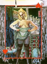 “Playing Cards” Original Framed Artwork by Yulia Kuznetsova 